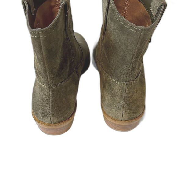 NWOT Rebecca Minkoff Chasidy Olive green suede short boots size 5 - Picture 4 of 8